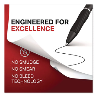 Sharpie® S-Gel™ S-Gel High-Performance Gel Pen, Retractable, Medium 0.7 mm, Black Ink, Black Barrel, 8/Pack (SAN2096139)