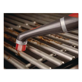 Rubbermaid® Reveal Power Scrubber, Red/White Nylon Bristles, 1.73" Brush, Red Plastic Handle (RUB2057486)