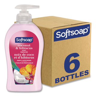 Softsoap® Liquid Hand Soap Pumps, Coconut and Hibiscus Scent, 11.25 oz, 6/Carton (CPCUS07157ACT)