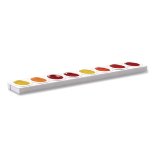 Prang® Refillable Oval Watercolor Tray, White, 12/Pack (DIXX00825)