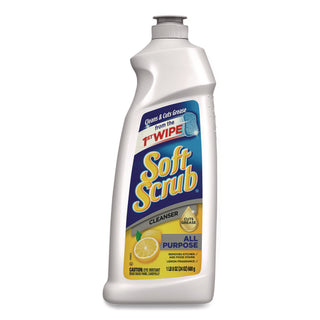 Soft Scrub® All Purpose Cleanser, Lemon Scent, 24 oz Bottle, 8/Carton (DIA07224)