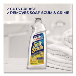 Soft Scrub® All Purpose Cleanser, Lemon Scent, 24 oz Bottle, 8/Carton (DIA07224)