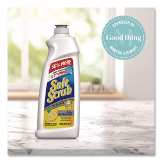 Soft Scrub® All Purpose Cleanser, Lemon Scent, 24 oz Bottle, 8/Carton (DIA07224)
