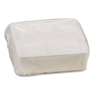 Pactiv Evergreen Compostable Fiber Blend School Lunch Tray, 10 x 8 x 1, White, 240/Carton (PCTMC58000SBB)