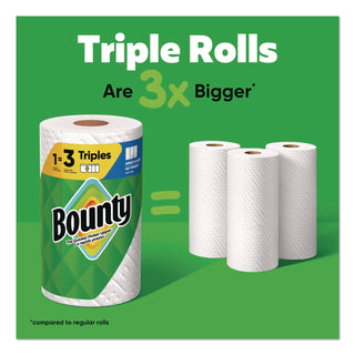 Bounty® Select-a-Size Kitchen Roll Paper Towels, 2-Ply, 5.9 x 11, White, 123 Sheets/Triple Roll, 6 Rolls/Carton (PGC16020)