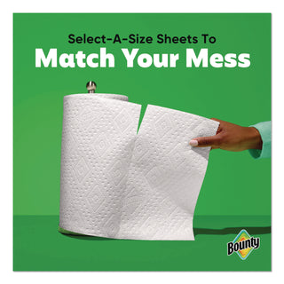 Bounty® Select-a-Size Kitchen Roll Paper Towels, 2-Ply, 5.9 x 11, White, 123 Sheets/Triple Roll, 6 Rolls/Carton (PGC16020)