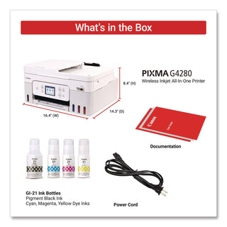 Canon® PIXMA G4280 MegaTank All-in-One Inkjet Printer, Copy/Print/Scan (CNM6704C022)