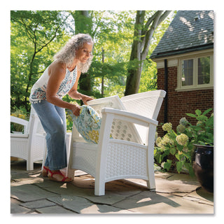 Suncast® Elements Club Chair with Storage, Supports Up to 300 lb, 17" Seat Height, 25.25" x 29.75" x 35.5", Ice Cube (SUABMCC1800CB)