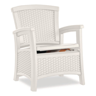 Suncast® Elements Club Chair with Storage, Supports Up to 300 lb, 17" Seat Height, 25.25" x 29.75" x 35.5", Ice Cube (SUABMCC1800CB)