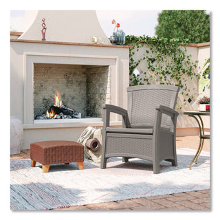 Suncast® Elements Club Chair with Storage, Supports Up to 300 lb, 17" Seat Height, 25.25" x 29.75" x 35.5", Dove Gray (SUABMCC1800DG)