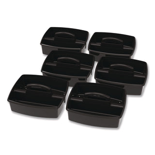 Storex Large Caddy, 13 x 11 x 6.38, Black, 6/Pack (STX00973E06C)