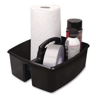 Storex Large Caddy, 13 x 11 x 6.38, Black, 6/Pack (STX00973E06C)