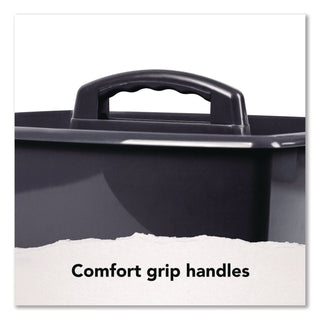 Storex Large Caddy, 13 x 11 x 6.38, Black, 6/Pack (STX00973E06C)