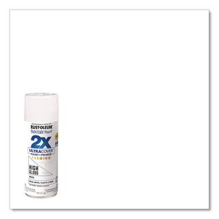 Rust-Oleum® Painter's Touch 2X Ultra Cover Spray Paint, High Gloss White, 12 oz Aerosol Can, 6/Carton (RST331171)