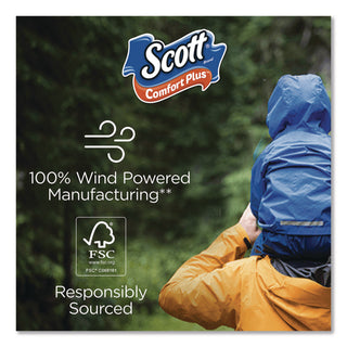 Scott® ComfortPlus Toilet Paper, Mega Roll, Septic Safe, 1-Ply, White, 462 Sheets/Roll, 36 Rolls/Pack (KCM53329PK)