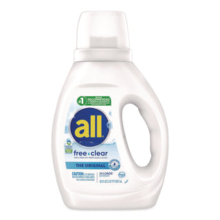 all® Free Clear HE Laundry Detergent, Unscented, 30 oz Bottle, 6/Carton (DIA47427)