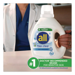 all® Free Clear HE Laundry Detergent, Unscented, 30 oz Bottle, 6/Carton (DIA47427)