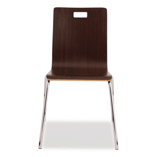 NPS® Bushwick Series Bentwood Chair, Supports Up to 500 lb, 18" Seat Height, Espresso Seat, Espresso Back, Chrome Base, 4/Pack (NPSBCC214)