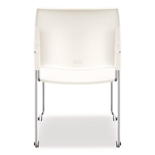 NPS® 8800 Series Cafetorium Plastic Stack Chair, Supports Up to 500 lb, 18" Seat Height, White Seat/Back, Chrome Base, 4/Pack (NPS880111014)