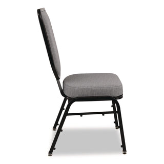 NPS® Flex-Back Banquet Chair, Supports Up to 500 lbs, 18.6" Seat Height, Morticia Lithium Seat/Back, Black Base, 2/Pack (NPS9682BG2)