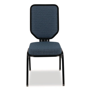 NPS® Flex-Back Banquet Chair, Supports Up to 500 lbs, 18.6" Seat Height, Morticia Blue Lagoon Seat/Back, Black Base, 2/Pack (NPS9684BG2)
