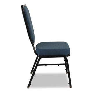 NPS® Flex-Back Banquet Chair, Supports Up to 500 lbs, 18.6" Seat Height, Morticia Blue Lagoon Seat/Back, Black Base, 2/Pack (NPS9684BG2)
