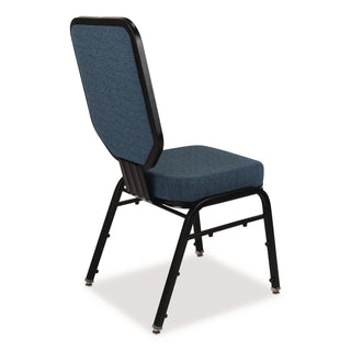 NPS® Flex-Back Banquet Chair, Supports Up to 500 lbs, 18.6" Seat Height, Morticia Blue Lagoon Seat/Back, Black Base, 2/Pack (NPS9684BG2)