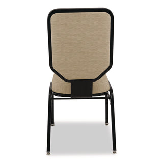 NPS® Flex-Back Banquet Chair, Supports Up to 500 lbs, 18.6" Seat Height, Morticia Taupe Seat/Back, Black Base, 2/Pack (NPS9688BG2)