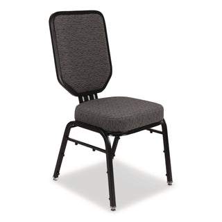 NPS® Flex-Back Banquet Chair, Supports Up to 500 lbs, 18.6" Seat Height, Morticia Onyx Seat/Back, Black Base, 2/Pack (NPS9690BG2)