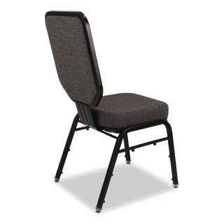 NPS® Flex-Back Banquet Chair, Supports Up to 500 lbs, 18.6" Seat Height, Morticia Onyx Seat/Back, Black Base, 2/Pack (NPS9690BG2)