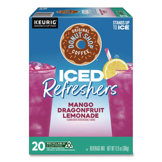 The Original Donut Shop® ICED Refreshers K-Cup Pods, Mango Dragonfruit Lemonade, 20/Box (GMT0532)