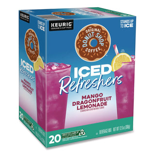 The Original Donut Shop® ICED Refreshers K-Cup Pods, Mango Dragonfruit Lemonade, 20/Box (GMT0532)