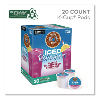 The Original Donut Shop® ICED Refreshers K-Cup Pods, Mango Dragonfruit Lemonade, 20/Box (GMT0532)