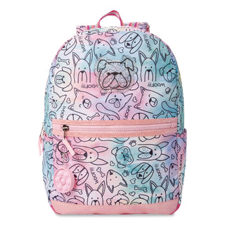 Accessory Innovations Adorable Dogs Life Backpack, 12" x 5" x 16", Tie-Dye Pink/Blue (AEIB22GC54187ST)