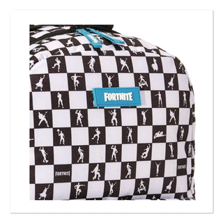 Fortnite Checkered Multiplier Backpack, Accommodates Laptops Up to 14.9", 12" x 7" x 18", Black/White (FOTFNTG1000009)