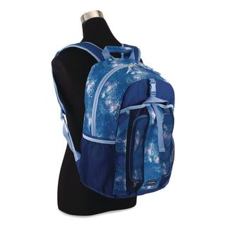FUEL Bijoux Deluxe Backpack and Lunch Bag Bundle, Backpack: 13.5" x 7" x 18.5", Lunch Bag: 7.5" x 4.25" x 9", Light Blue Galaxy (FUE110592STGX5)