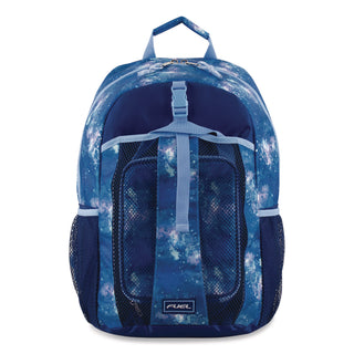 FUEL Bijoux Deluxe Backpack and Lunch Bag Bundle, Backpack: 13.5" x 7" x 18.5", Lunch Bag: 7.5" x 4.25" x 9", Light Blue Galaxy (FUE110592STGX5)