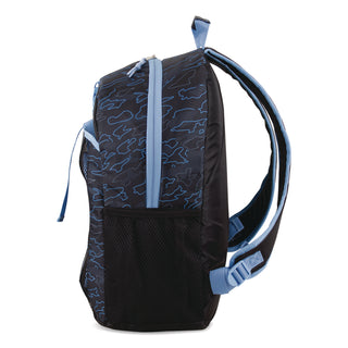 FUEL Bijoux Deluxe Backpack and Lunch Bag Bundle, 15.5" Laptop Sleeve, 12" x 8" x 18.5" and 7.5" x 4.25" x 9", Black/Blue Camo (FUE110592STOC2)