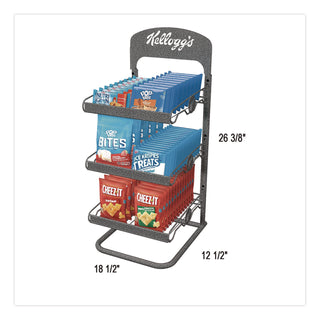 Kellogg's® Breakroom Solution Snack Rack with Snacks, 18.5 x 26.37 x 12.5, Gray (KEB12021)