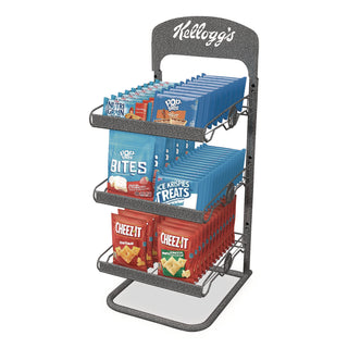 Kellogg's® Breakroom Solution Snack Rack with Snacks, 18.5 x 26.37 x 12.5, Gray (KEB12021)