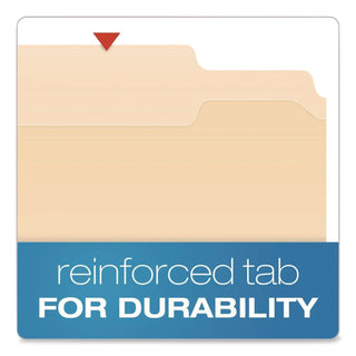 Pendaflex® Manila Fastener Folders, 2/5-Cut Tabs, 0.75" Expansion, 2 Fasteners, Letter Size, Manila Exterior, 50/Box (PFX24580)