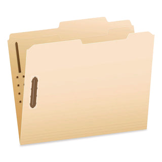Pendaflex® Manila Fastener Folders, 2/5-Cut Tabs, 0.75" Expansion, 2 Fasteners, Letter Size, Manila Exterior, 50/Box (PFX24580)