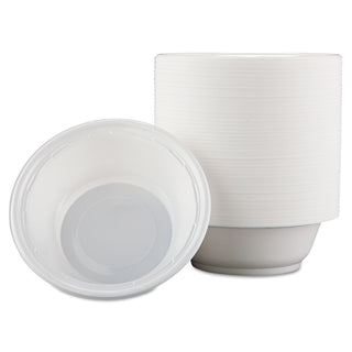 Dart® Famous Service Plastic Dinnerware, Bowl, 12oz, White, 125/Pack, 8 Packs/Carton (12BWWFDART)