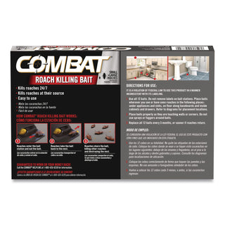 Combat® Roach Bait Insecticide, for Small and Large Roaches, 0.42 oz, 12 Bait Stations (DIA05701EA)