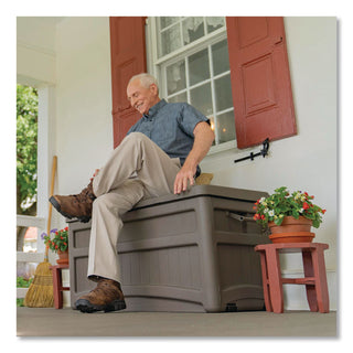 Suncast® Medium Deck Box, 73 gal, 46" x 23.75" x 25.5", Stoney (SUADB7500ST)