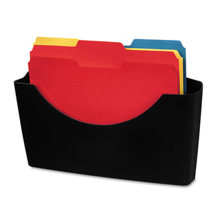 Fellowes® Plastic Partition Additions File Pocket, Letter Size, 14" x 2.5" x 7.75", Dark Graphite (FEL75275)