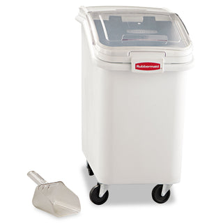 Rubbermaid® Commercial ProSave Mobile Ingredient Bin, 26.18 gal, 15.5 x 29.5 x 28, White, Plastic (RCP360288WHI)