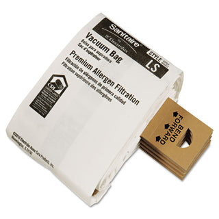 Sanitaire® Commercial Upright Vacuum Cleaner Replacement Bags, Style LS, 5/Pack, 10 PK/CT (EUR63256A10CT)