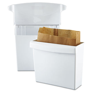 Rubbermaid® Commercial Sanitary Napkin Receptacle with Rigid Liner, Plastic, White (6140WH)