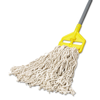 Rubbermaid® Commercial Economy Cut-End Cotton Wet Mop Head, 20oz, 1" Band, White, 12/Carton (RCPV117) (RCPV117)